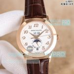 Swiss clone Patek Philippe Gain Weight Complications Rose Gold Case Moon Phase Watch 